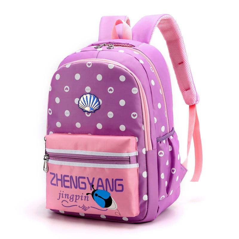 School Bag Teenager School Bag Girls In Grades 1 To 3 Of Elementary School Teenage Girls Waterproof Mochila: Purple