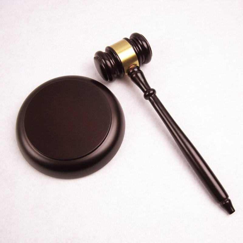 Wood Gavel and Round Block Set Handcrafted Wood Hammer with Block for Lawyer Judge,Auction