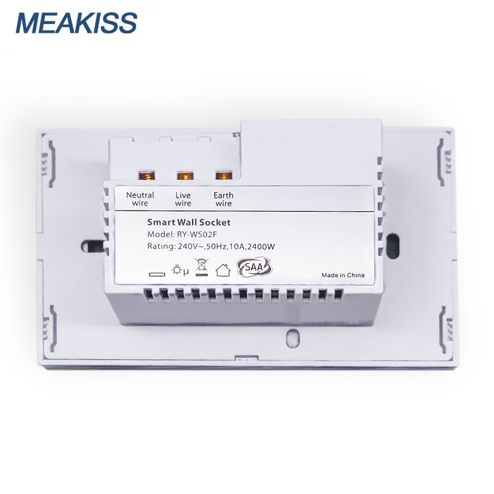 Australia smart wifi socket plug touch sensor button tuya 10A home socket control wall electrician APP Google Alexa voice