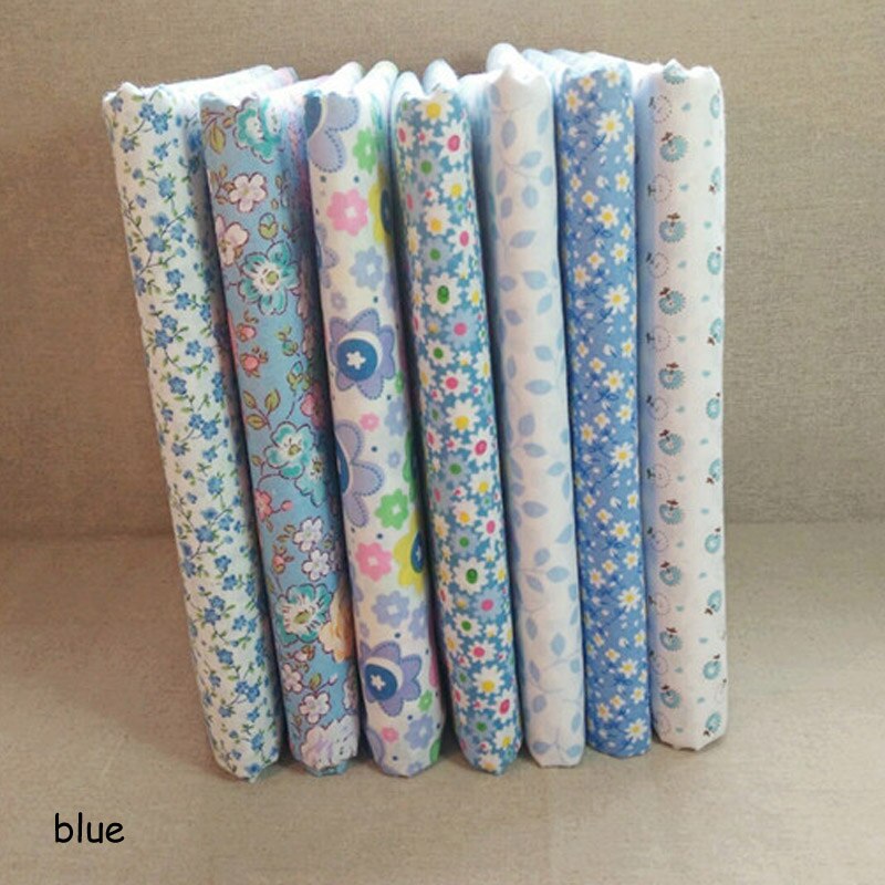 7 stk/pakke 25*25cm dukketøjsposer trykt patchwork blandet bomuldsstof syning patchwork beklædningsstof