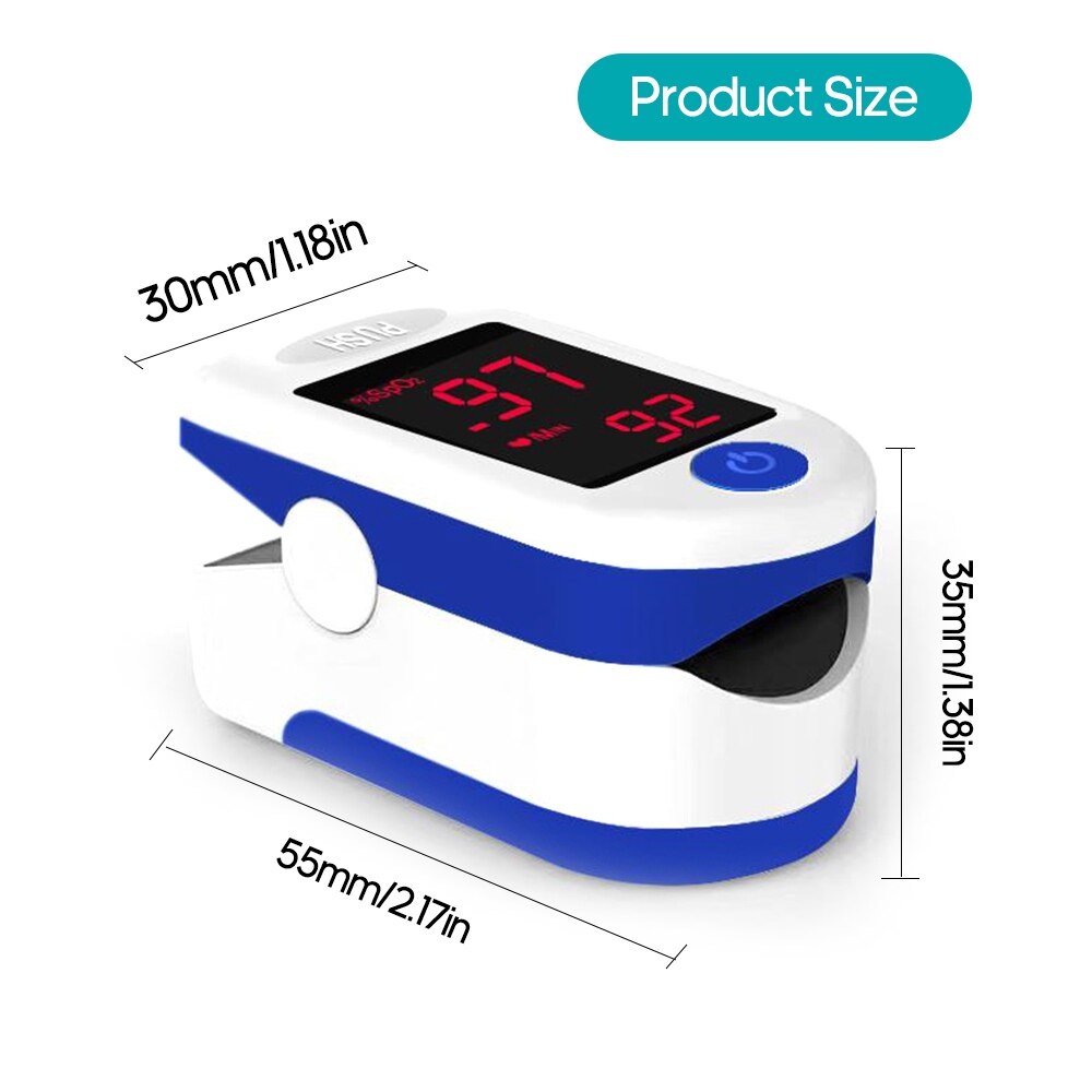 Fingertip Pulse Oximeter with LED Display Digital Oximeter Blood Oxygen Sensor Saturation SpO2 Monitor Accurate and Reliable