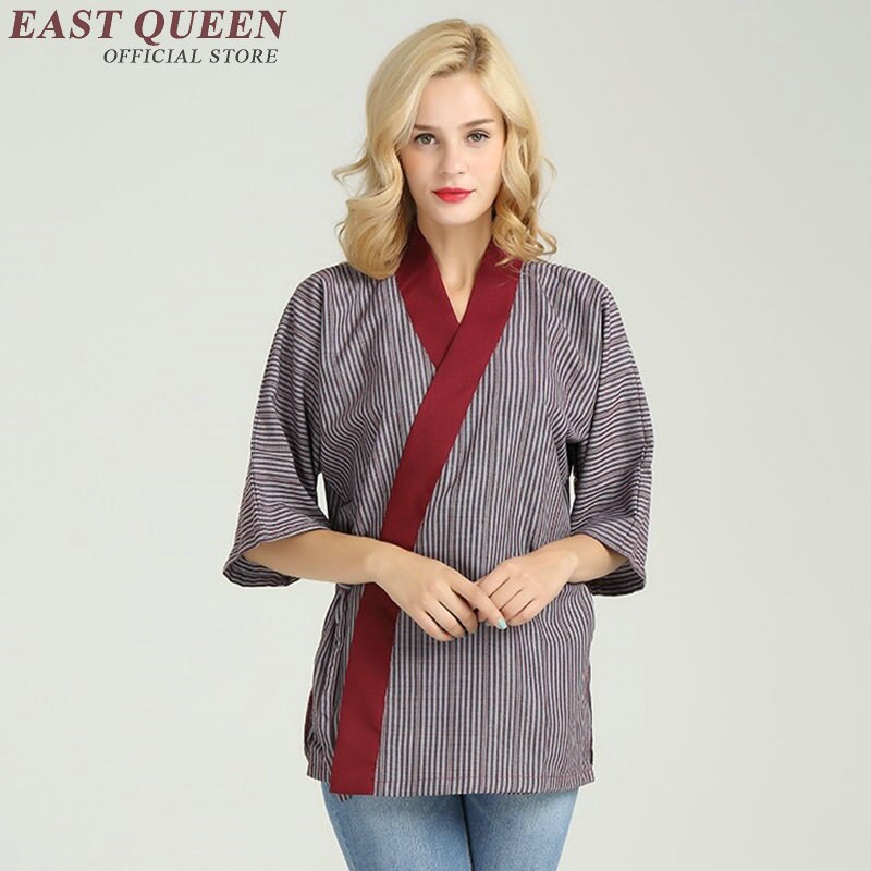 Uniformes japoneses para restaurantes, accesorios para sushi, ropa para mujer, uniforme de chef de sushi, KK1926 H