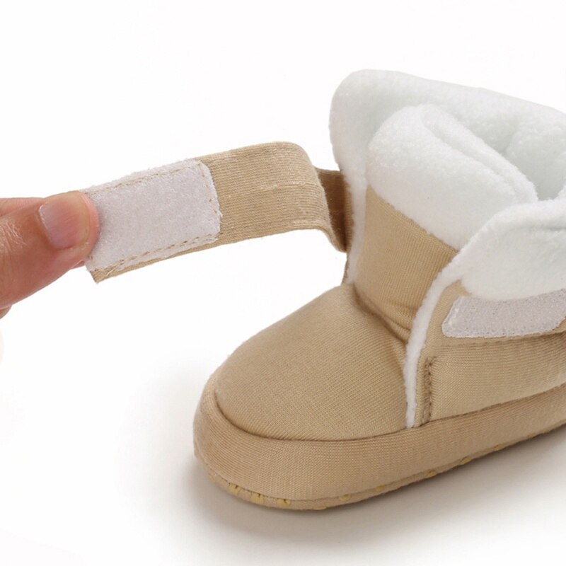 Vinter bebis flickor bomull mjuk sula bootie skor vinter varma boot skor första promenadskor
