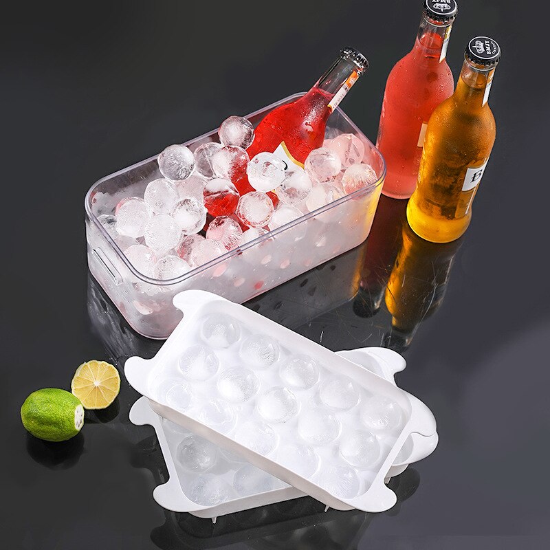 Kitchen Helper Frozen Ice Cube Mold Box Artifact Commercial Basket Freezer Lid Refrigerator Homemade Water Hockey Home Drink Set