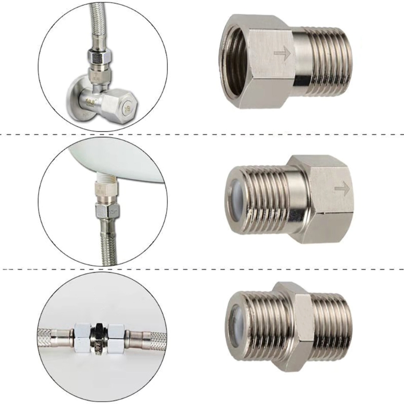 4-Points Threaded Check Valve Multi-purpose One Way Non-return Check Valve