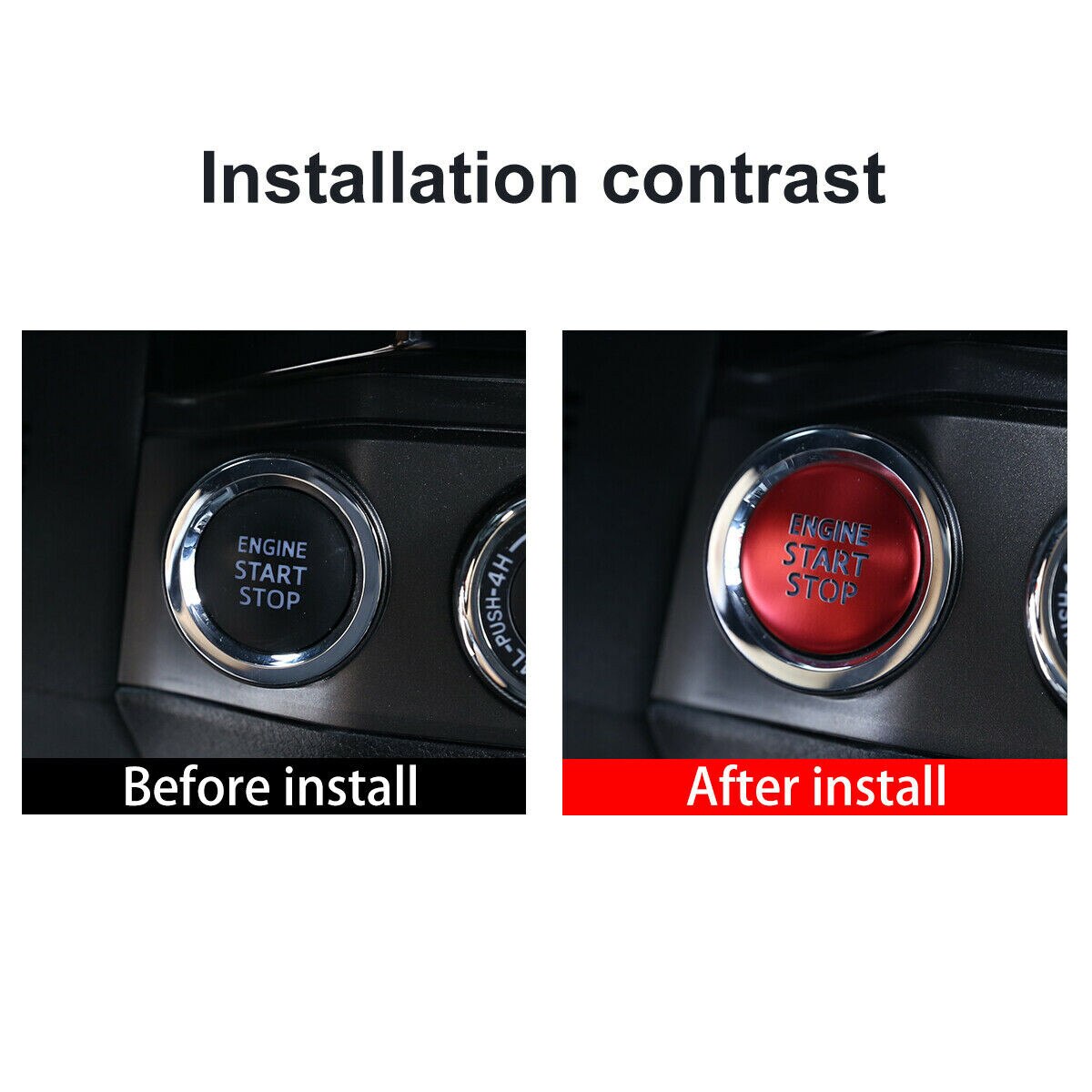 Rode Schakelaar Cover Aluminium Motor Startknop Voor Toyota Tacoma Onderdelen
