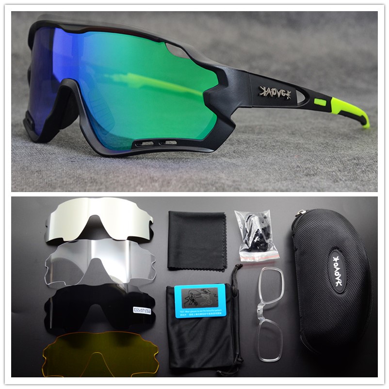 Fietsen Bril Gepolariseerde TR90 5 Lens Outdoor Sport Bril Mtb Racefiets Bril Fietsen Eyewear UV400 Fietsen Zonnebril: KEBR-04