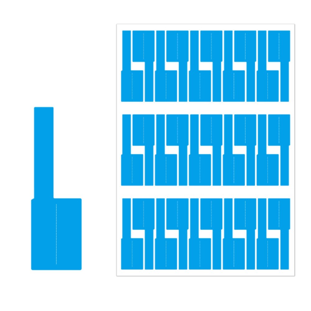 150PCS P-type Cable Label Paper Network Cable Label Three-proof Network Cable Classification Sticker: Blue
