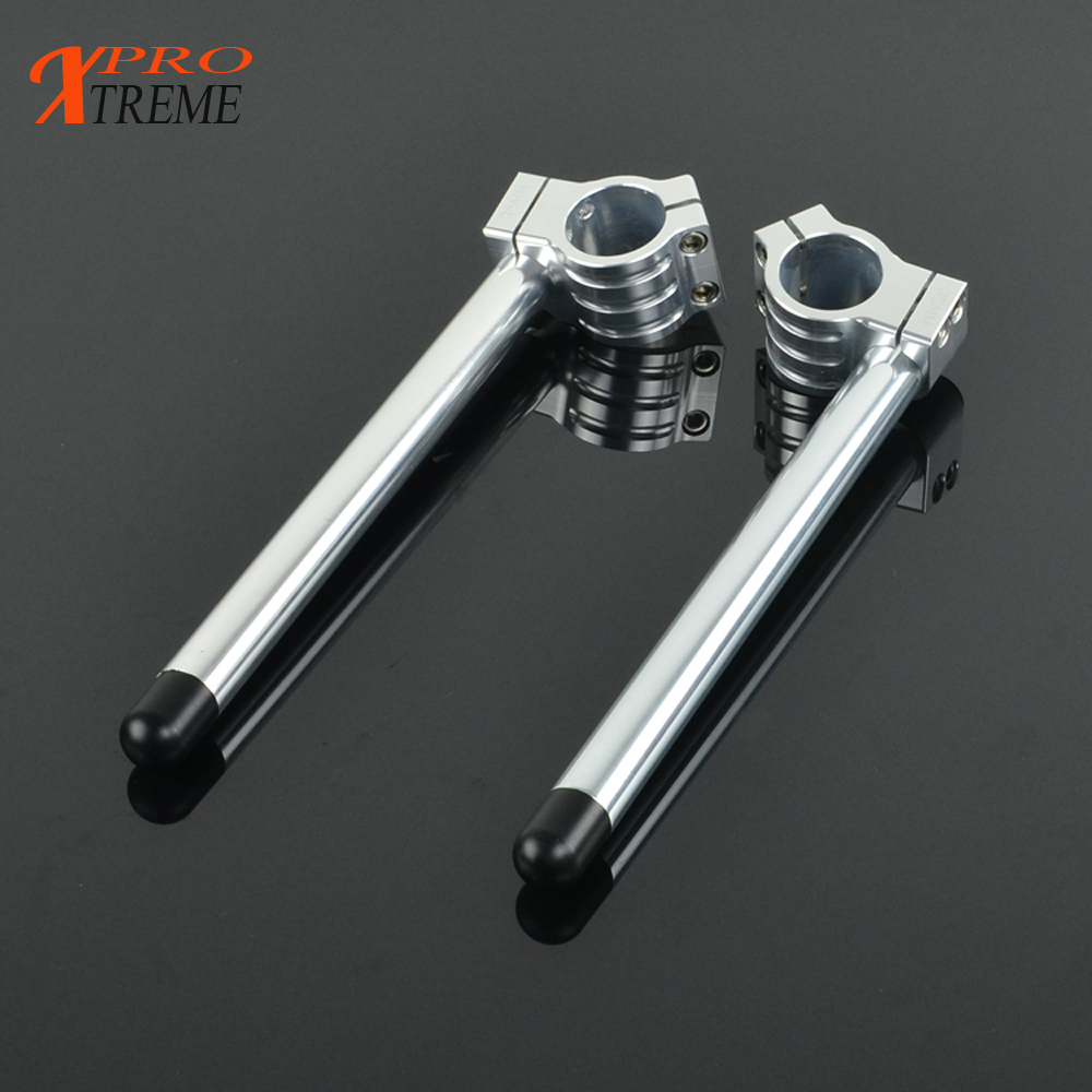 Cafe racer motorcykel styr justerbart cnc 31 35 36 37 39 40 41 43 45 46 47 48 50 51 52 53 54 55 mm klip på gaffelstyr