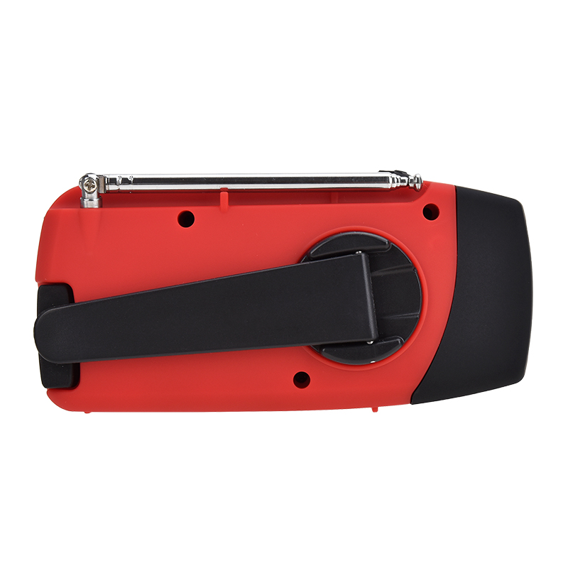 Emergency Solar Hand Crank Solar Radio with LED Flashlight for camp, AM/FM Portable Radio 2000mAh power bank Charging light