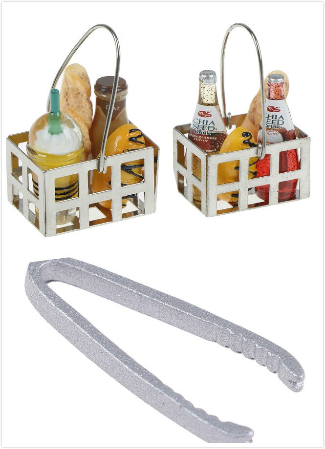 1:12 Dollhouse Miniature Food tool Bread Toast dog with Basket Dining Room Bakery Pastry Kitchen Pretend Play Toy