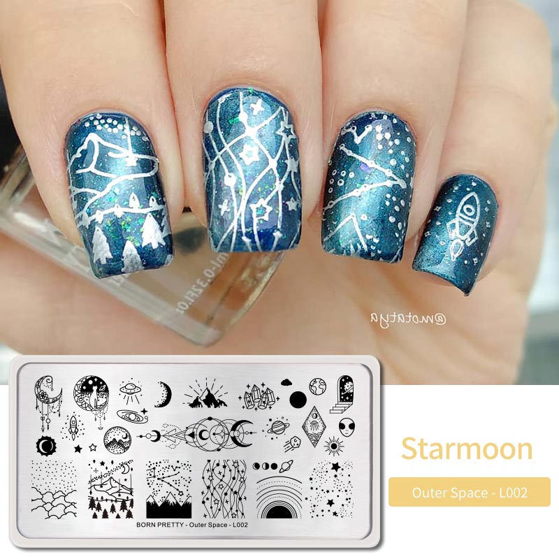 Né joli Nail Art estampage plaques timbre modèle marbre Texture motif Nail Art bricolage Image plaques outils d'impression: BP-O-L002