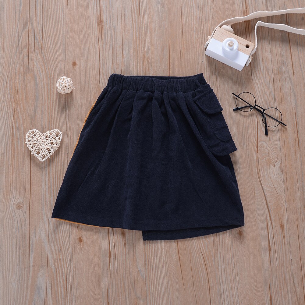 Girls Skirts Autumn Winter Children Buttons Clothes Kids Corduroy Skirts Baby little Girl Skirts For 3-7 Years