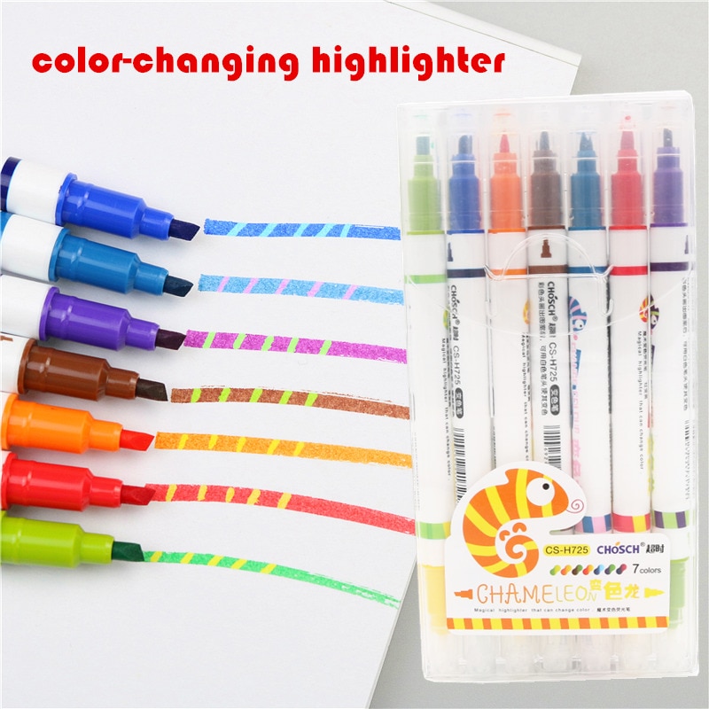 Kan veranderen kleur Highlighter Magic water kleur pen kinderen tekening verkleuren pen School student