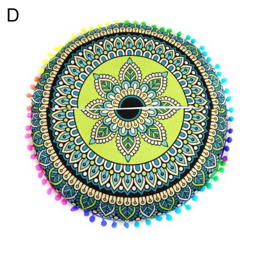 43cm rund bohemisk mandala golvkudde hemsoffa inredning nationell stil soffkudde bekväm kudde: D