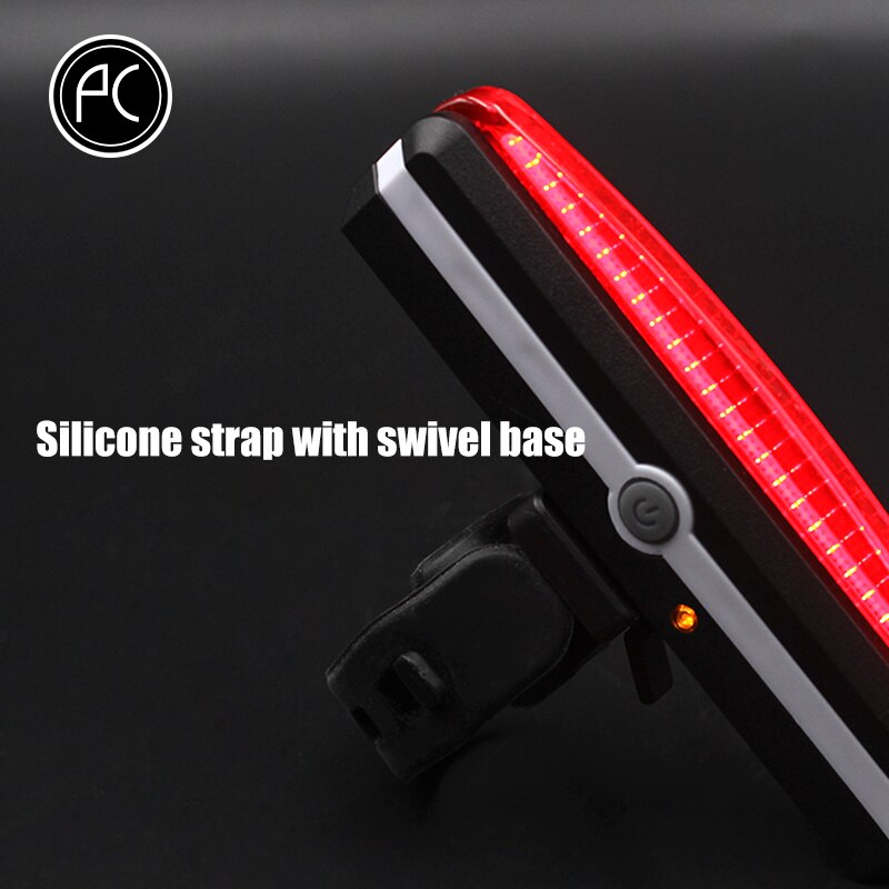 PCycling Fietslicht Staart Achter Licht Led 5 Kleuren Waterdichte Licht USB Lading Fiets Lamp Fietsen Veiligheid Accessoires