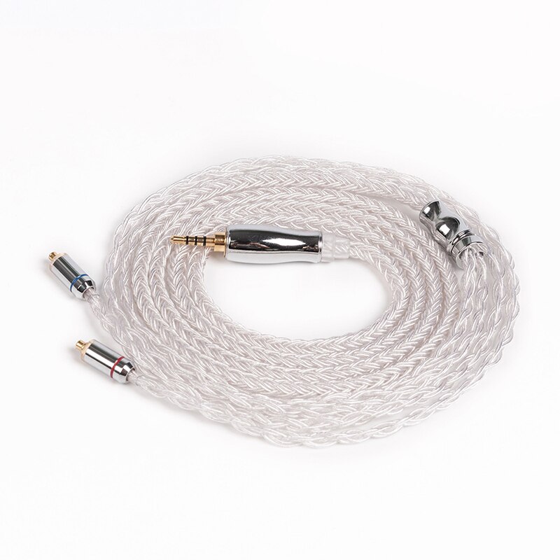 Yinyoo 16 núcleos de alta pureza Cable plateado/2,5/3,5/4,4 MM con MMCX/2PIN/QDC/TFZ para KZ ZSNPRO ZSN C12 BLON BL-03 BL-05 BL05: 2.5MMCX