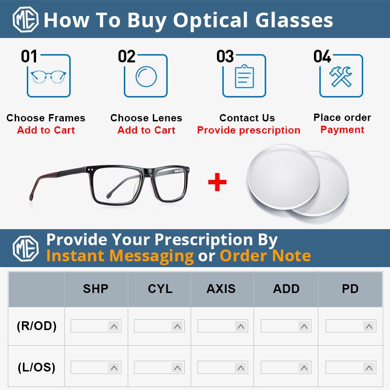 MERRYS -Gafas de acetato para hombre, montura óptica cuadrada, graduadas, de lujo, S2942