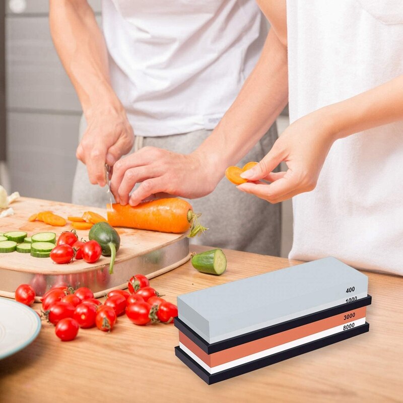 Complete Knife Sharpening Stone Set 400/1000 Grit ... – Grandado