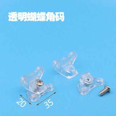10Pcs Nylon plastic thickened corner furniture, right angle 90 degree angle, plywood tray cabinet fittings fittings corner code: 10PCS 20x35