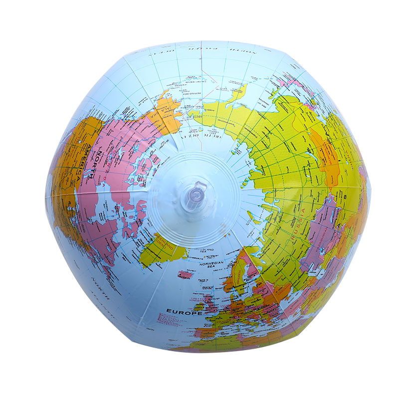 30cm Inflatable Globe World Earth Ocean Map Ball Geography Learning Educational Beach Ball Kids Toy Home Office Decoration