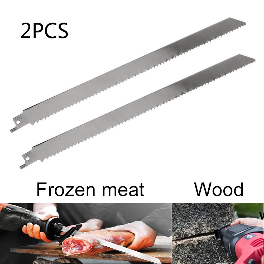 2Pcs Keuken Elektrische Bevroren Vlees Reciprozaag Blade Vlees Bevroren Fish Bone Ice Brood Gekarteld Cleaver Snijgereedschappen