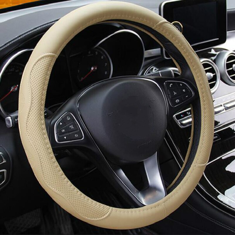 6 kleuren auto stuurhoes universeel volant vlecht op het stuurwiel antislip funda volante auto autostyling