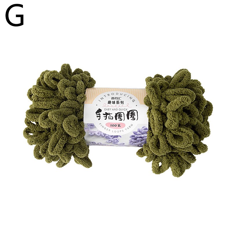 Diy Finger Schleife Garn Hand Strick Heimat Kissen Decke Kreis Linie Dicken Wolle Hand betroffen Gemischt Garn Ring Gesponnen Polyester spielzeug: G