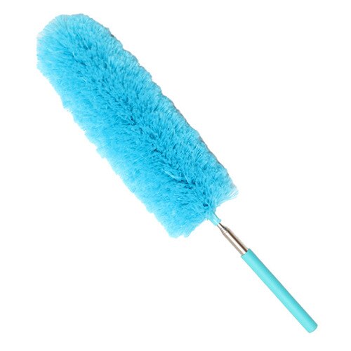 Duster Dust Cleaner Adjustable Stretch Extend Microfiber Feather Duster Furniture Dust Brush Household Cleaning Tools Static: Sky Blue