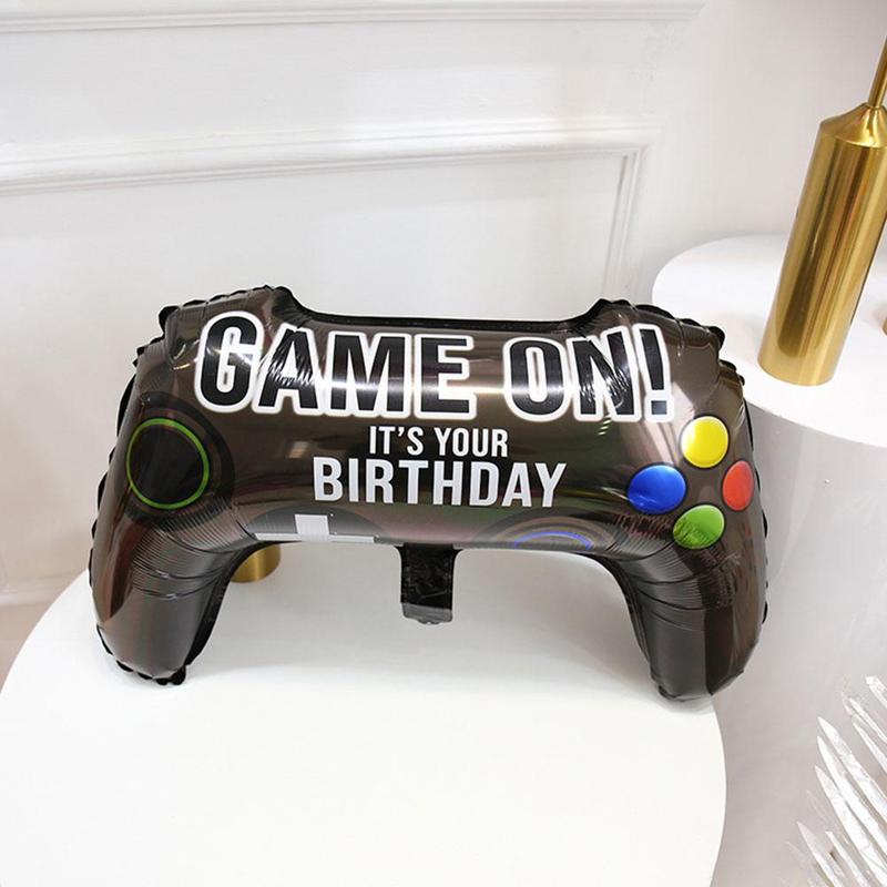 Game Party Decoration Handle Aluminum Foil Balloon Inflatable Toy Game Machine Aluminum Foil Balloon