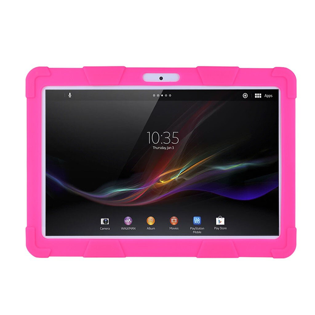 Universal Siliconen Cover Case Voor 10 10.1 Inch Android Tablet Pc Flexibele Vaste Frame Beschermende Shockproof