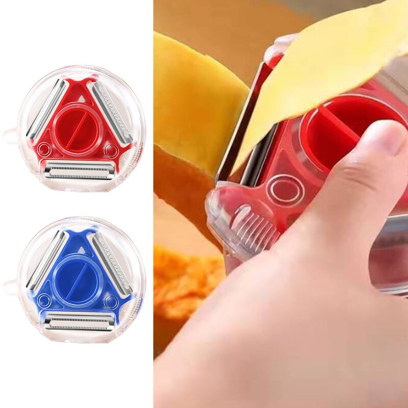 3 In 1 Peeler Slicer Shredder Peeler Julienne Cutter Multi Stainless Steel Blade Grater Zester Kitchen Accessories Rotary Peeler
