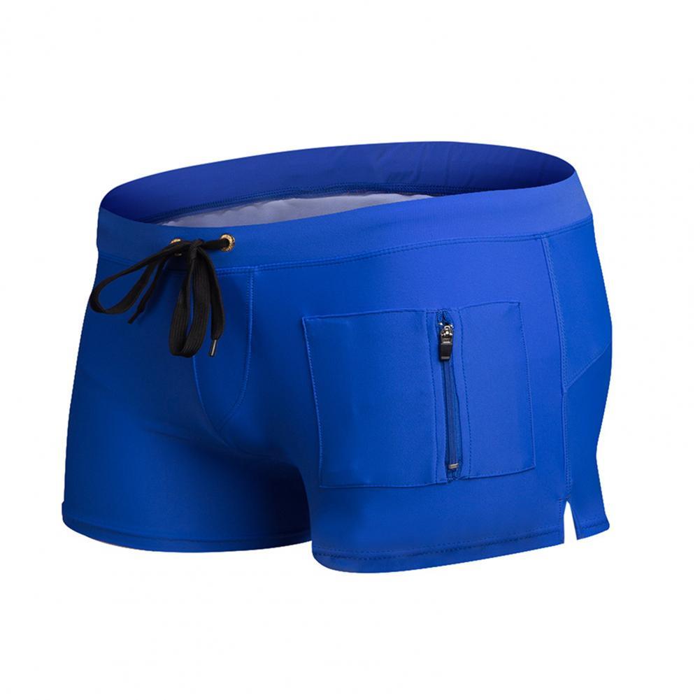 Bañadores de verano para hombre, pantalones cortos de Surf con cordón, cómodos, ligeros, buena piel al tacto, para playa: Dark Blue L