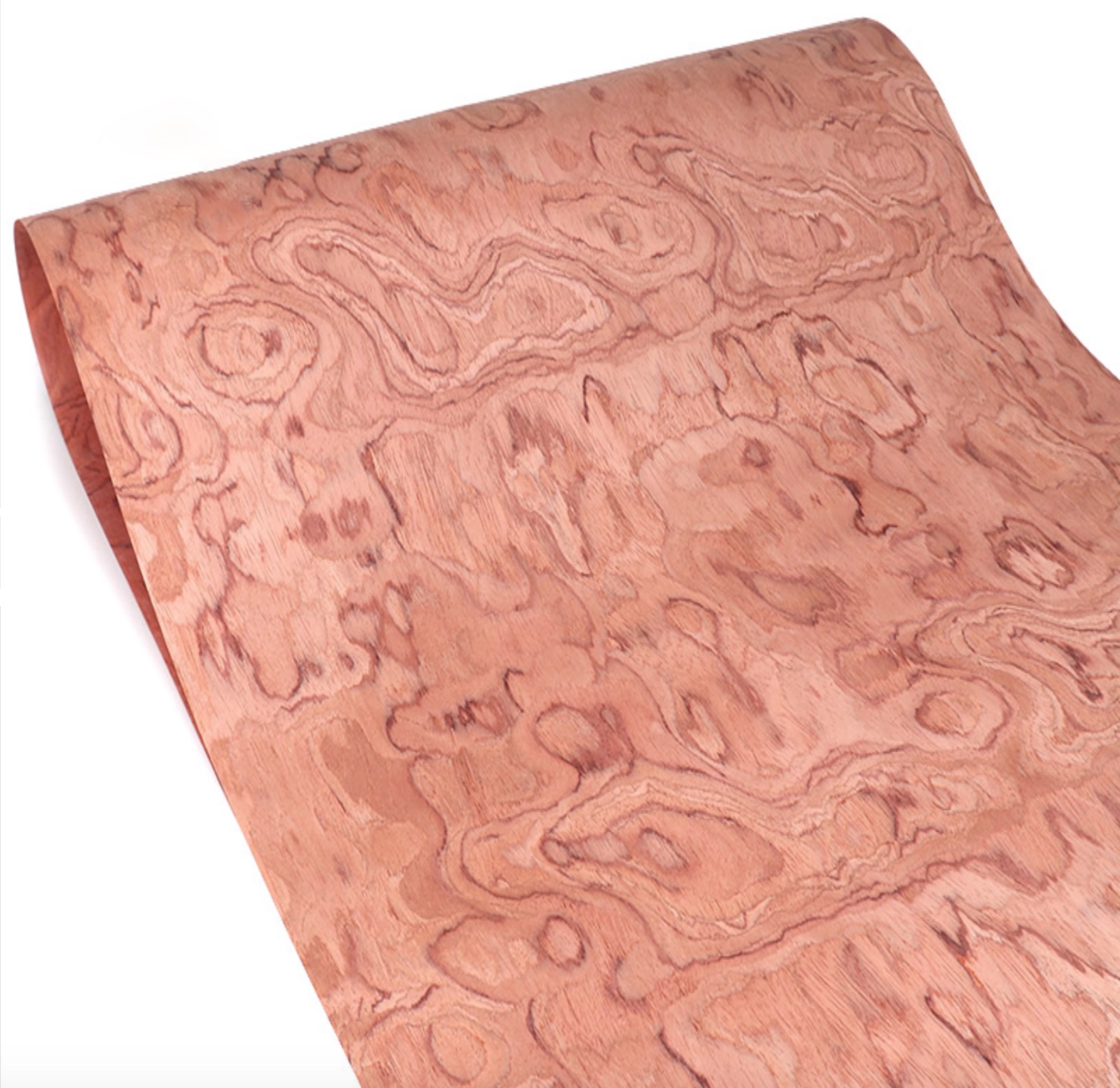 Feuilles de placage de bois de rose sphérique, longueur: 1.2 mètres largeur: 55cm épaisseur: 0.25mm