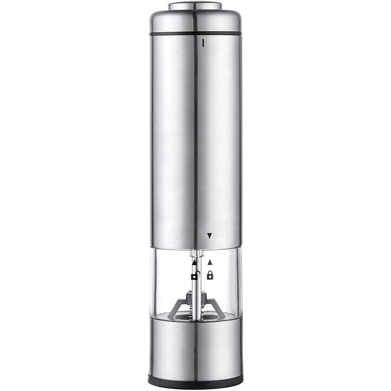 Elektrisk salt- och pepparkvarn, automatisk drift peppar- och saltkvarn med justerbar keramisk rotor batteridriven: Default Title