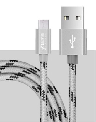 Universal Data Transmission Micro USB Charger Cable For Sumsung Galaxy S4 S5 S6 Note2 for HTC for Xiaomi for Huawei 5 colors: Silver