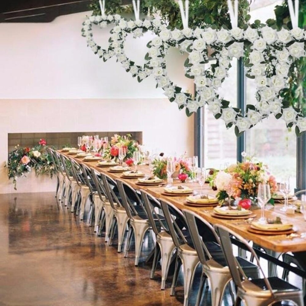 Heart-Shaped Rose Door Wall Hanging Wreaths Wedding Festival Decoration Road Lead Rose Flower Wreath Festival Supplies