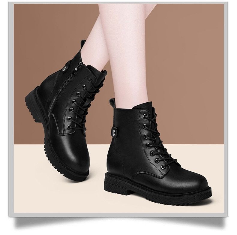 Dam & #39 ;s ankelstövlar höst vinter kvinnor chelsea boots dam korta stövlar platta skor platå boots gotiska botas de mujer: Svart / 40
