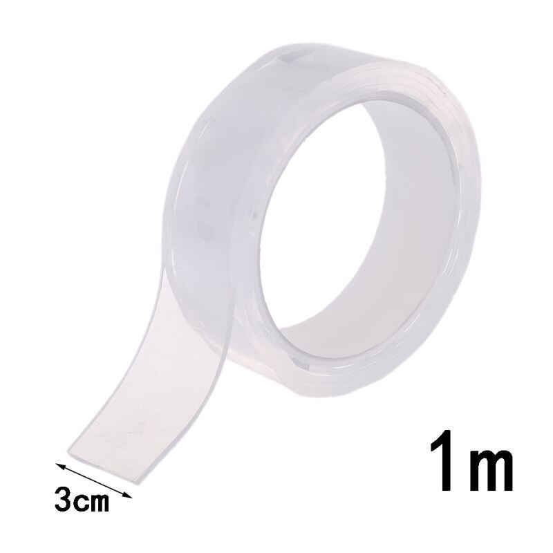 1m Double-sided Grip Tape Traceless Washable Adhesive Tape Nano Invisible Gel