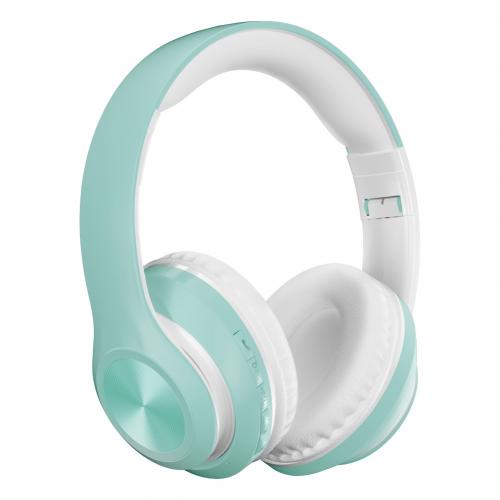 P68 Bluetooth 5.0 pliable Rechargeable casque sans fil HiFi son casque: Bleu