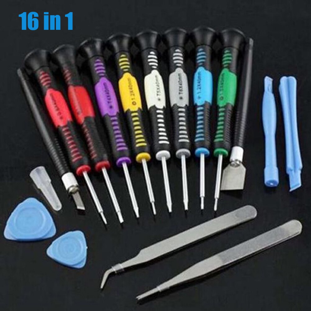 16 in 1 Mobile Phone Repair Tools Kit Spudger Pry Opening Tool Screwdriver Set for iPhone X 8 7 6S 6 Plus 11 Pro XS Hand Tools