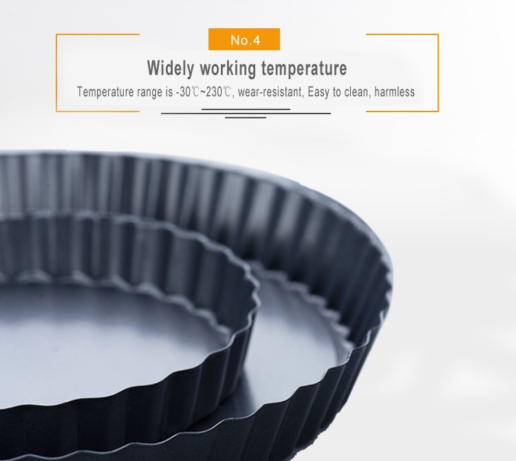 1pc Tart Quiche Flan Pan Non-Stick Molds Pie Pizza Cake Round Mould Removable Loose Bottom Fluted Heavy Duty Bakeware Pan ZXH