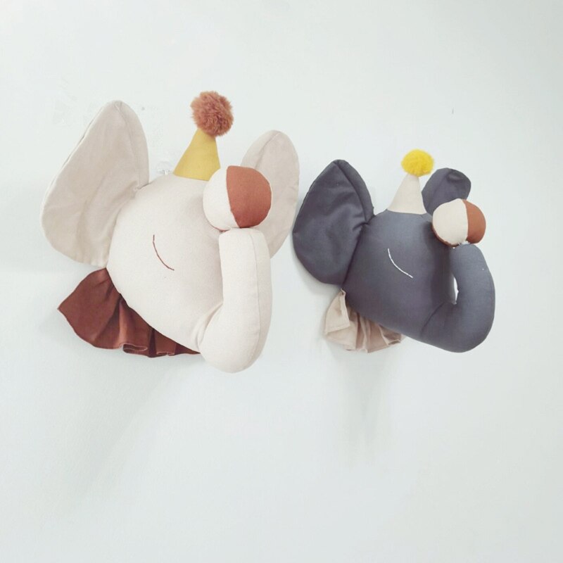 Kinderkamer Decoratie 3D Dier Hoofden Olifant Hoofd Muur Opknoping Decor Voor Kinderkamer Nursery Home Decor Baby Meisjes Kamer decor
