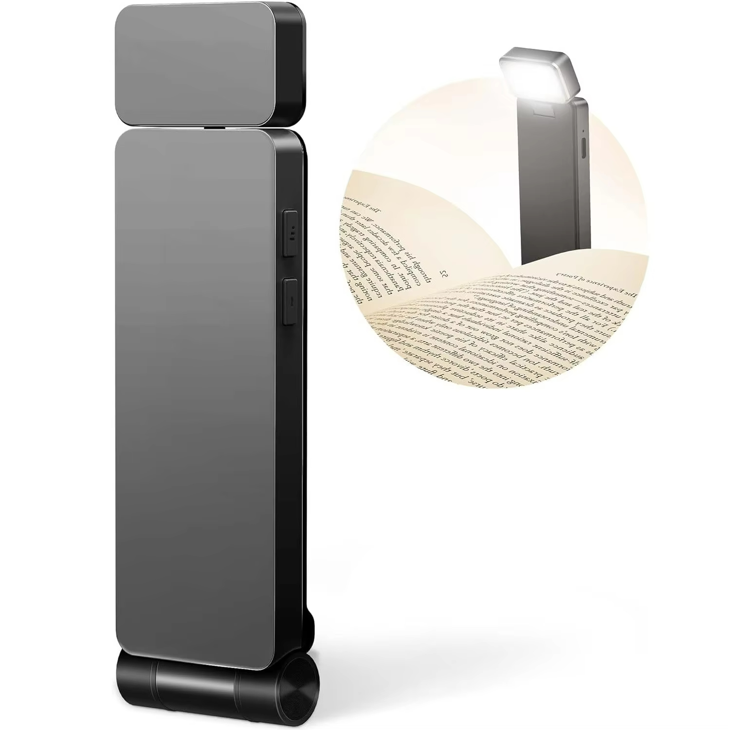 Mini boglampe led genopladelig clip-on boglampe 3 farver praktisk seng læse natlampe øjenbeskyttelse bogmærkelampe