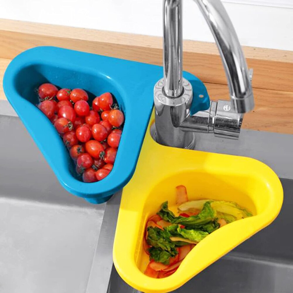 Sink Hanging Swan Drain Basket Garbage Filter Blue Fruit Vegetable Drain Rack Dry Wet Separation Kitchen Special Rack