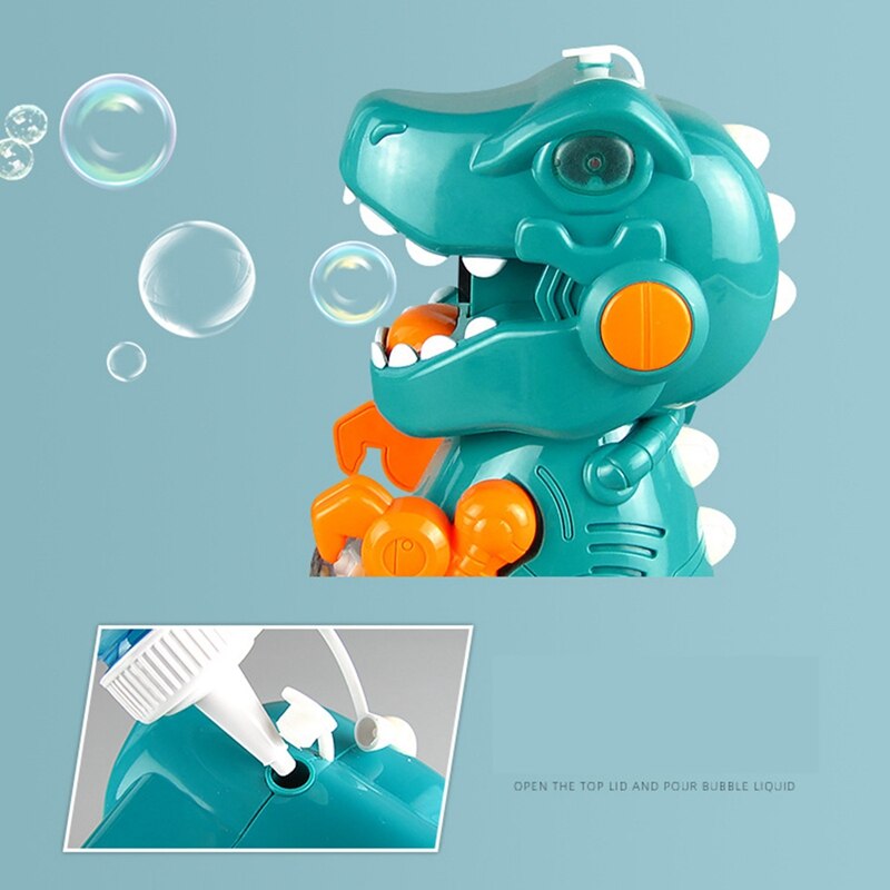 Bubble Machine Dinosaurus Bubble Blower Lopen & Verblijf Nog Twee Instellingen Muziek & Licht Bump Functie Peuter Speelgoed Voor Kids