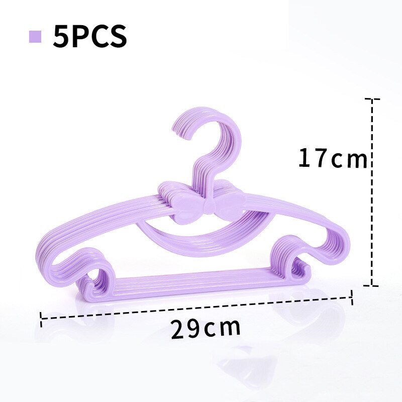 Appendiabiti per bambini appendiabiti portatili appendiabiti per bambini in plastica appendiabiti per bambini organizzatore di abbigliamento per bambini 5 pezzi: Purple 5pcs