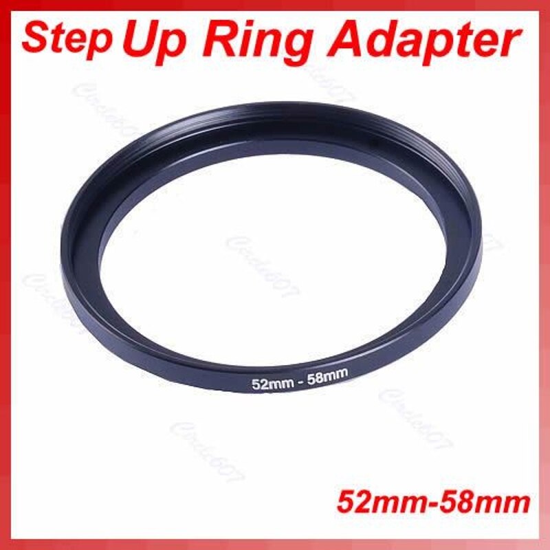Adaptateur d&#39;anneau de filtre étagé 52mm-58mm 46mm-52mm 52mm-55mm 58mm-67mm, 1 pièce, 52-58mm 52 à 58mm
