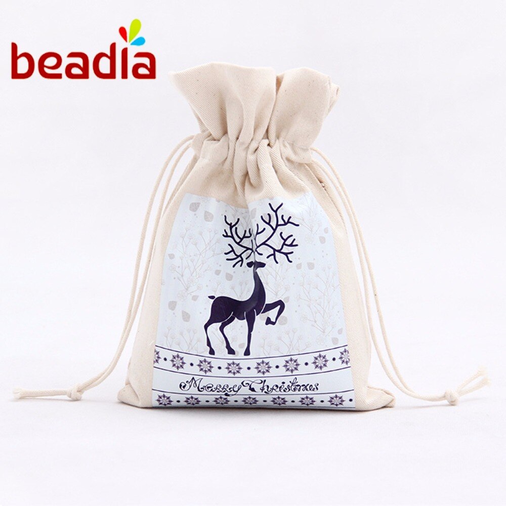 Szuflada bawełniana nić prezenty woreczki torba 16x23.5cm 14 style boże narodzenie Santa Xmas festiwal dzień cukierki prezent torba do noszenia