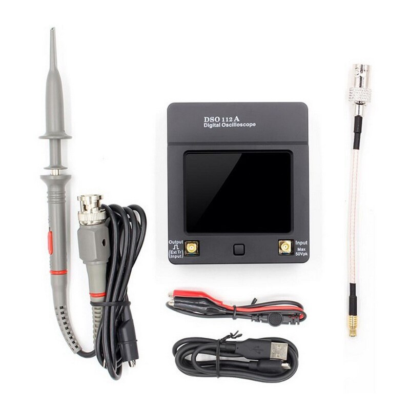 Portable TFT Mini Digital Oscilloscope Touch Contact Screen Portable USB Oscilloscope Interface 2MHz 5Msps DC / AC: C